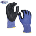 NMSAFETY 18 gauge ansi cut level 3 CE approved cheap cut resistant nitrile micro foam gloves